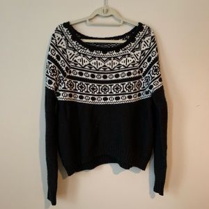 black & white sweater